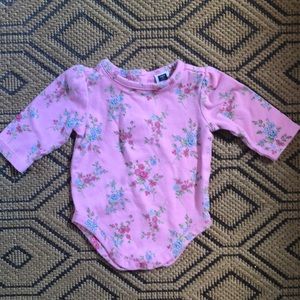 Janie and Jack floral long sleeved body suit